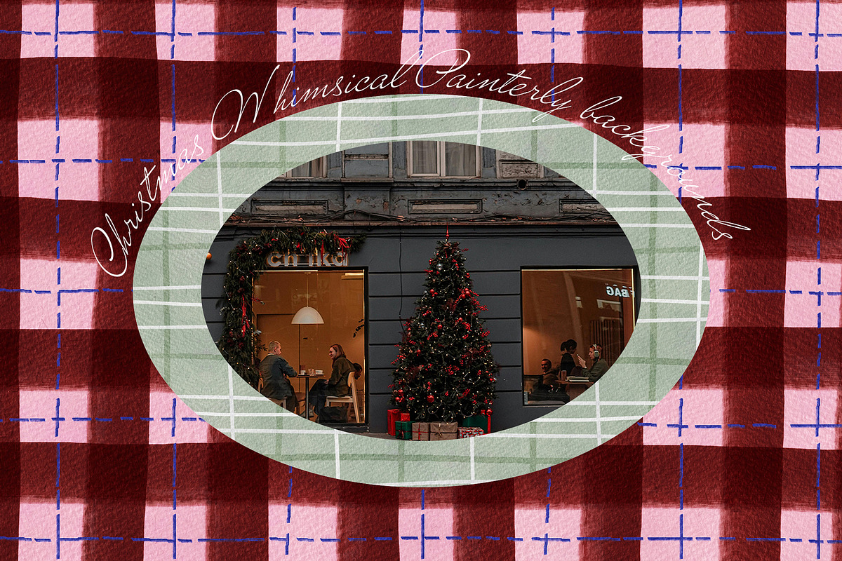 Painterly Christmas Backgrounds, a Background Graphic by SunnyAfternoons (Photo 4 of 16)