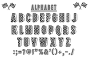 Race - Checkered Racing Display Font, a Sans Serif Font by Sahira Studio (Thumbnail 4 of 4)