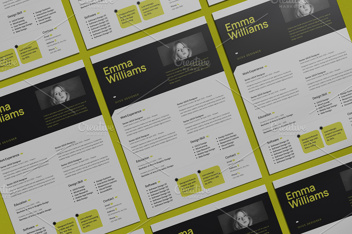 UI UX Designer Resume, a Resume Template by Izdihaar_Studio (Photo 2 of 3)