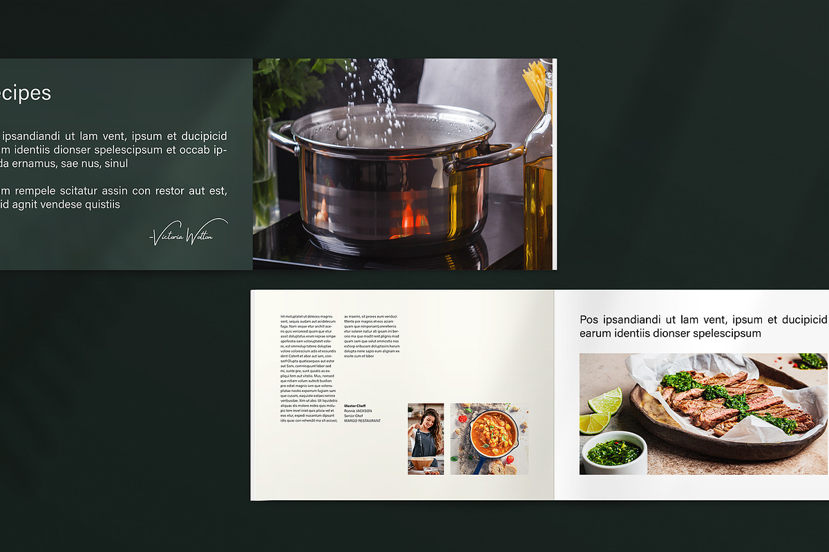 Cookbook Recipe Book Template, a Brochure Template by ArtisanaAura (Photo 7 of 10)