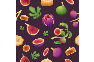 Fig tree fruits. juicy natural, a Food Illustration by Onyx