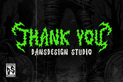 Cimmerian Blackmetal Liggature Font, a Blackletter Font by dansdesign (Thumbnail 7 of 12)