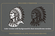 Vintage Indian Chief Illustration, a Person Illustration by lettett (Thumbnail 2 of 3)