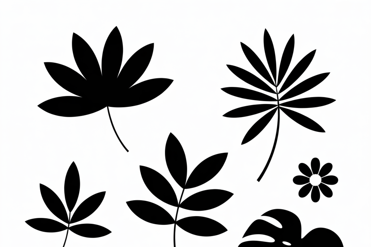 collection tropical leaf silhouette, an Illustration by Amazin_art (Photo 3 of 21)