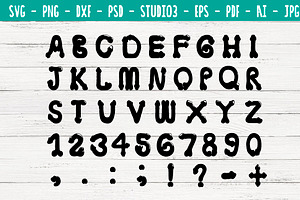 Vector Penis Alphabet & Numbers