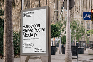 Barcelona Street Poster Mockup