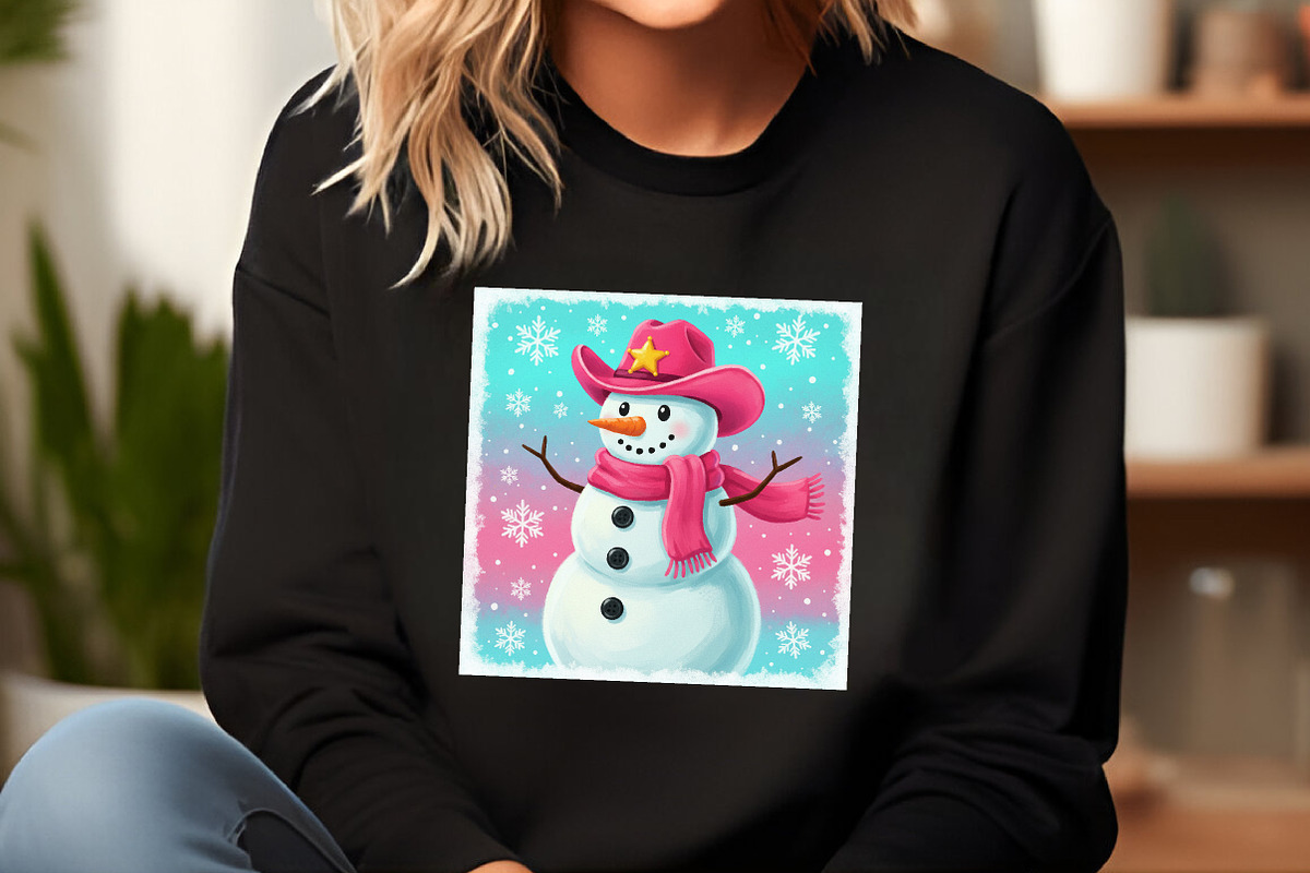 Preppy Western Snowman Brushstroke, an Illustration by SinaCreation (Photo 4 of 7)