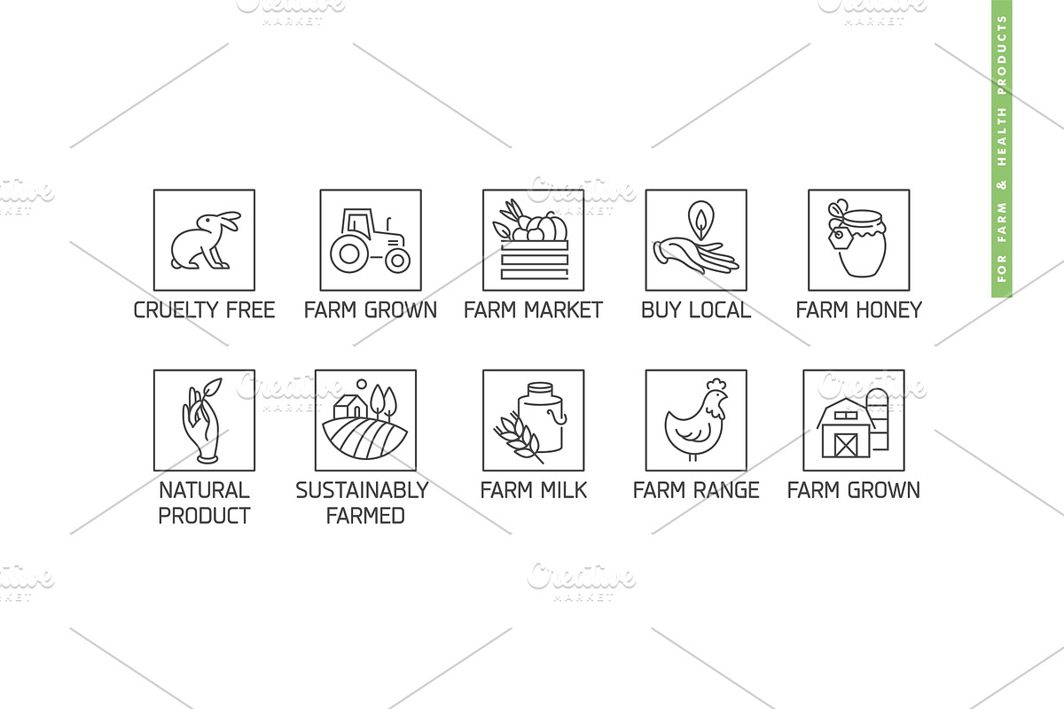 Organic food - logos and badges, a Branding & Logo Template by oxygen_8 (Photo 4 of 5)