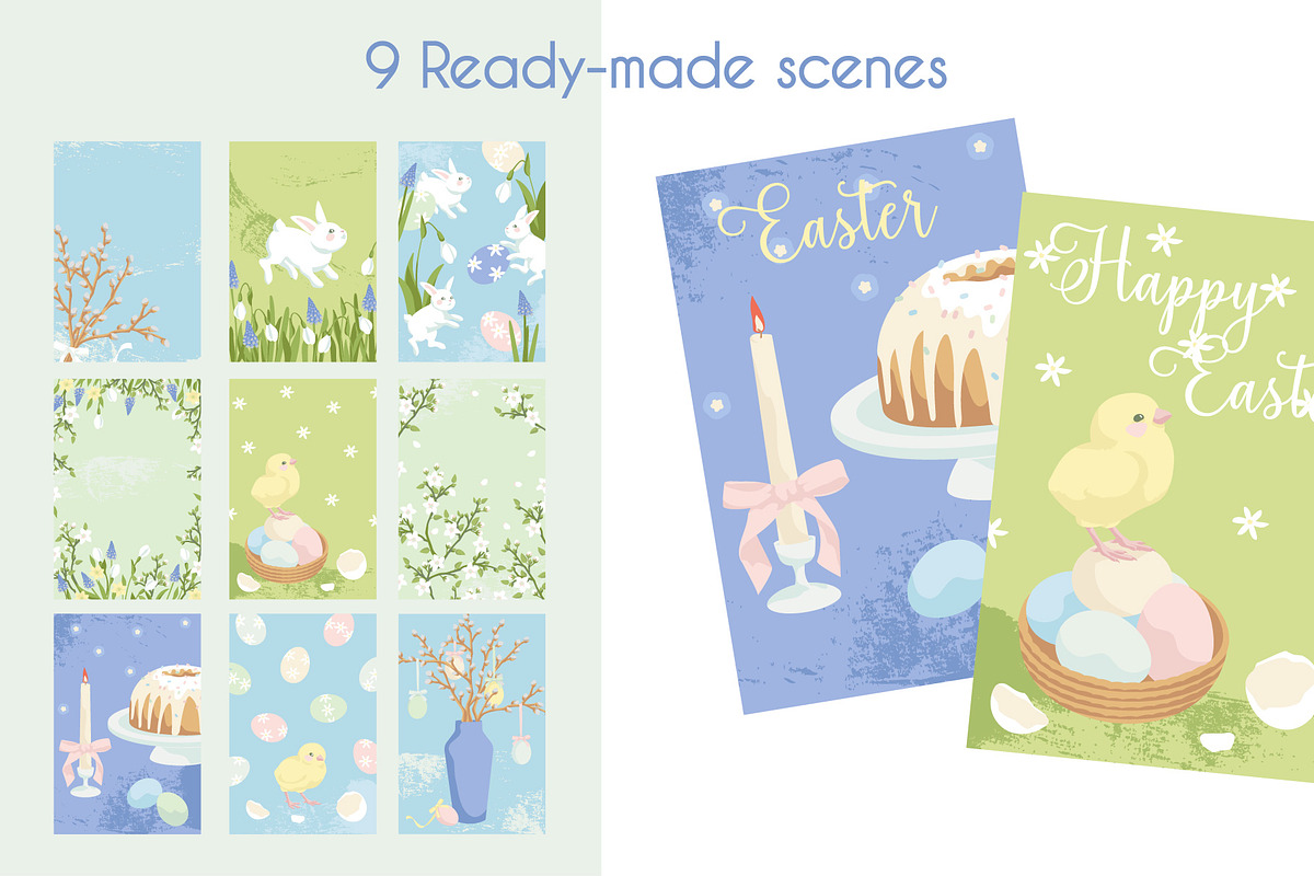 Soft Easter and Spring Design Kit, a Seasonal Illustration by statica (Photo 3 of 7)