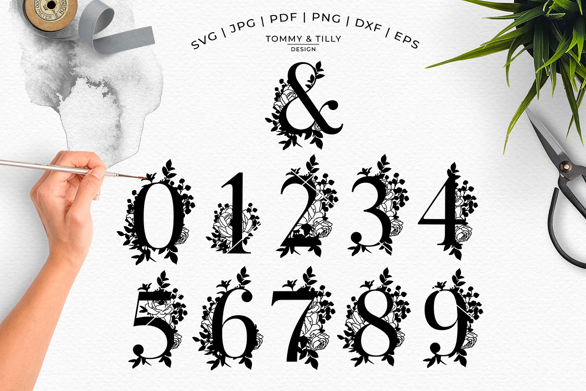 Bouquet Floral Alphabet - Vector SVG, an Object Graphic by Tommy & Tilly Design (Photo 4 of 5)