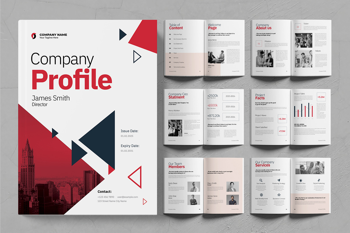 Company Profile Layout, a Brochure Template by ContestDesign (Photo 1 of 3)
