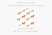 Seamless Watercolor Horse Pattern, a Pattern Graphic by Pati Charm Studio (Thumbnail 2 of 6)