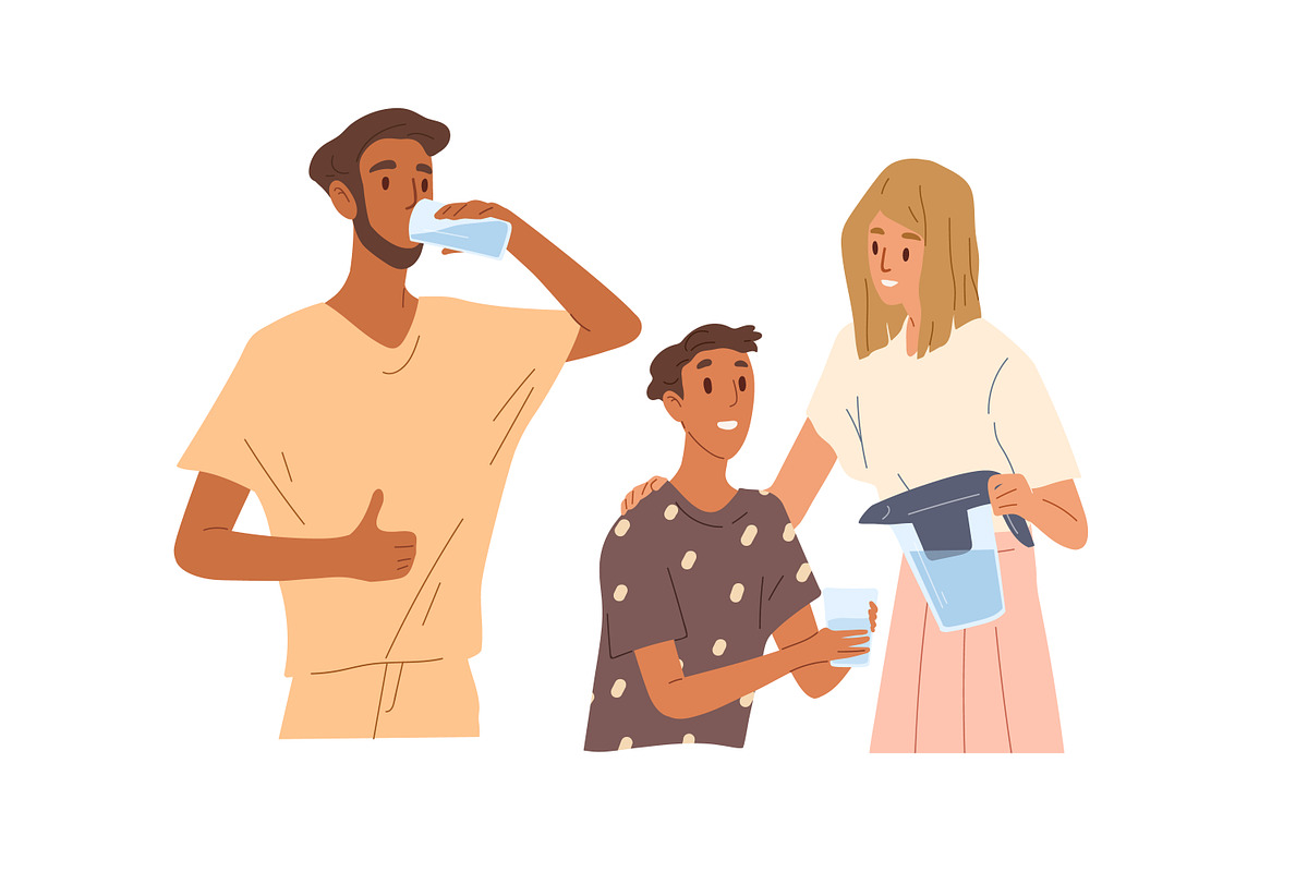 People drinking water set, a Person Illustration by Good Studio (Photo 2 of 8)