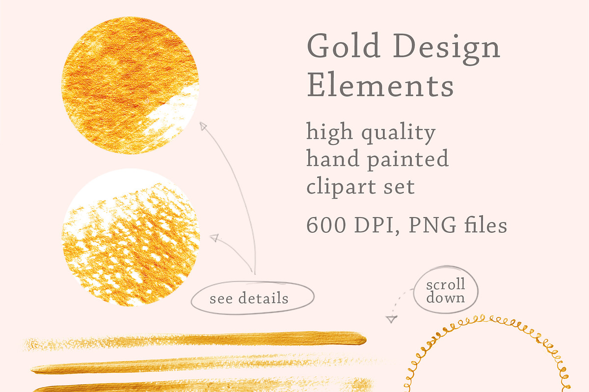 Gold Design Elements II, a Texture Illustration by swiejko (Photo 2 of 2)