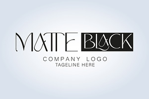 Matte Black Company Logo Template, a Branding & Logo Template by arslantanoli