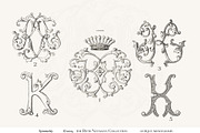 Antique Vintage Monogram Initial K, an Object Graphic by Antique Monograms (Thumbnail 4 of 4)