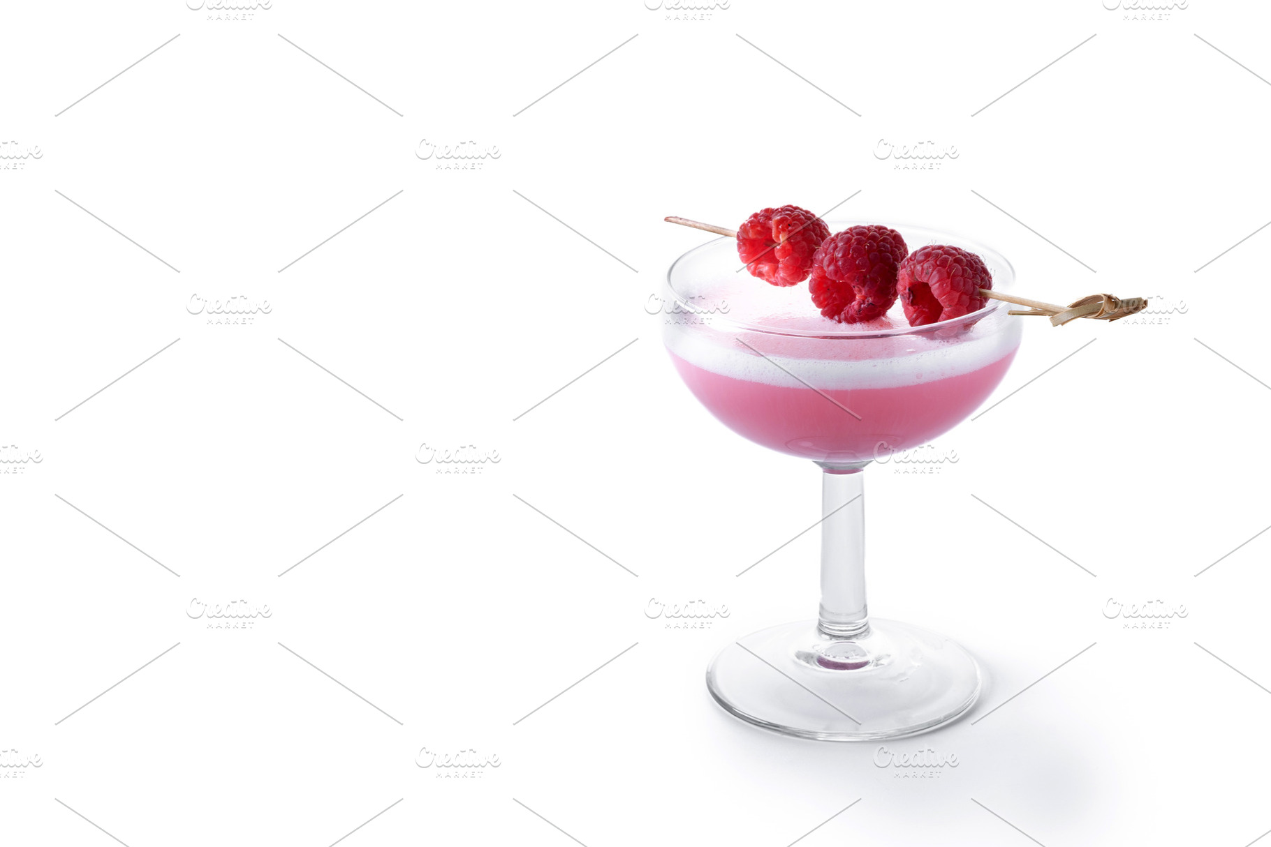 Elegant French Martini Cocktail isolated on white background, a Food & Drink Photo by etorres69