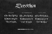 Zerothen - Gothic Display Typeface, a Blackletter Font by Letterara (Thumbnail 11 of 14)