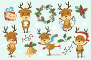 Christmas deers set, an Object Graphic by SunnyWS (Thumbnail 4 of 8)