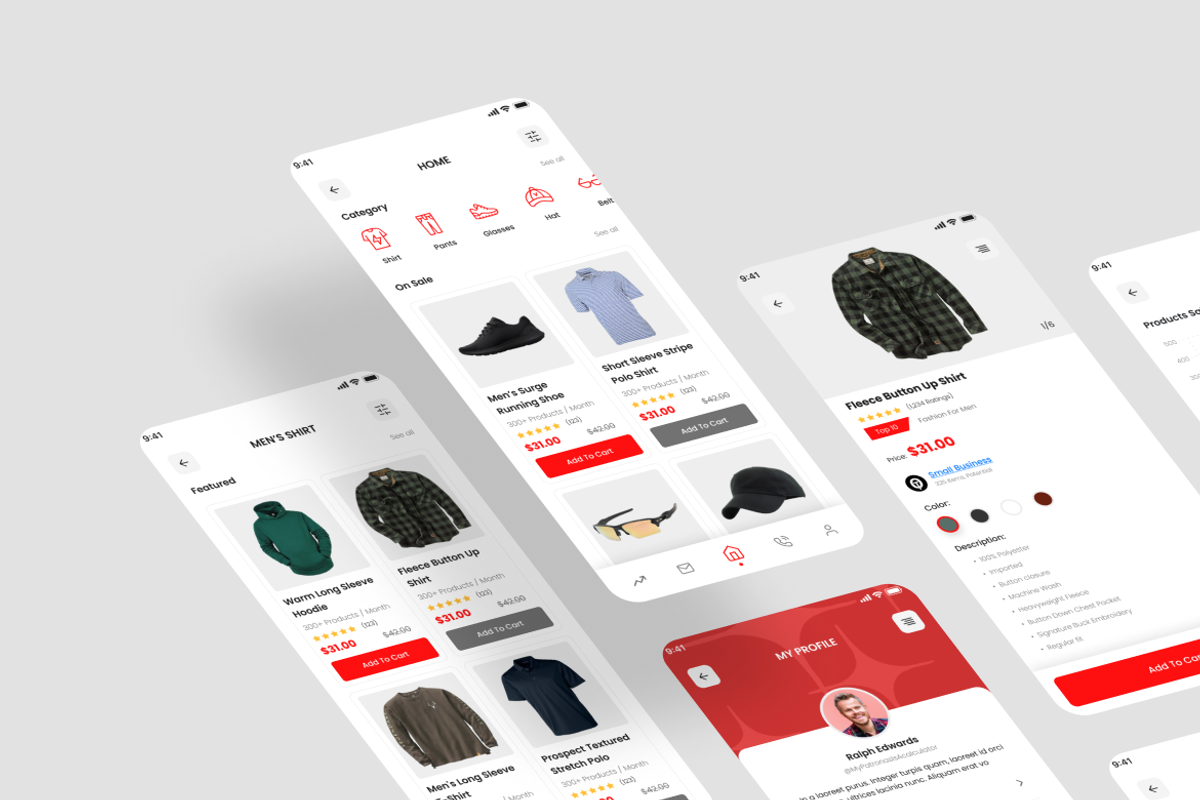 Mens Fashion Dashboard UI Kit, an UI Kit Template by iDoodle Studio (Photo 4 of 4)