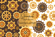 Steampunk Vector Clipart Set, a Technology Illustration by Universe Mary (Thumbnail 7 of 8)