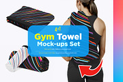Gym Towel 4x Mock-ups, a Print Template by Mocca Mockups Store (Thumbnail 1 of 5)