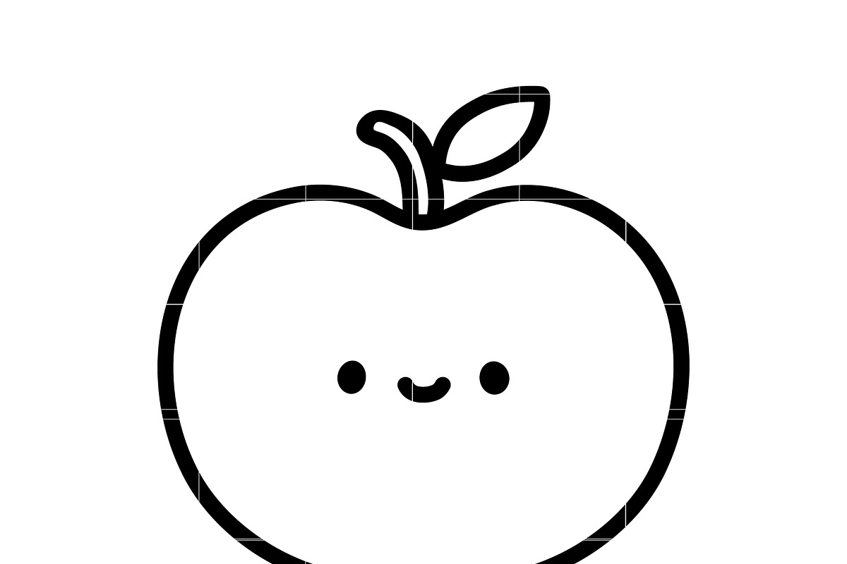 Cute Baby Apple SVG Bundle | Kawaii, an Illustration by TheHitShop (Photo 4 of 10)