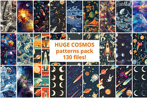 130 Cosmos Seamless Patterns