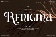 Renigma, a Serif Font by Aluyeah Studio (Thumbnail 1 of 15)