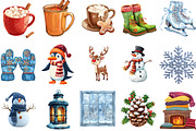 Cozy Winter Cabin Clipart, an Illustration by designcity5 (Thumbnail 3 of 5)