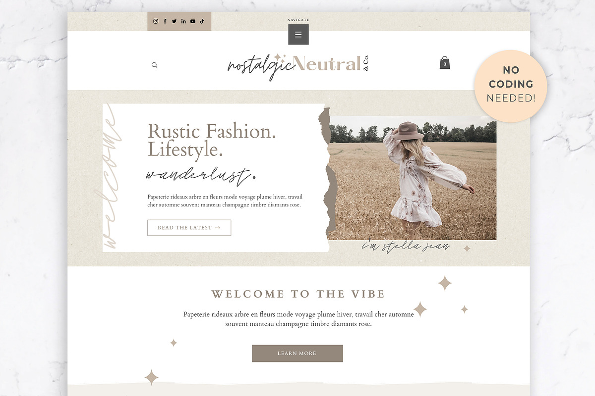 Wix Website Template | Neutral, a Wix Template by Thirty One Palms Studio (Photo 1 of 7)
