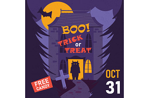Invitational banner for Halloween, a Texture Illustration by Elegant Solution