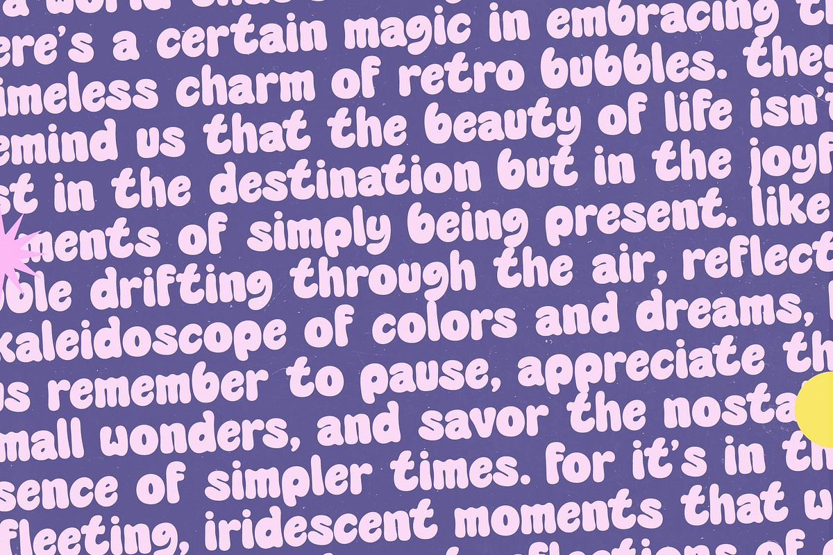Funky Glitz Retro Bubble Font, a Serif Font by timelesstype.co (Photo 15 of 20)