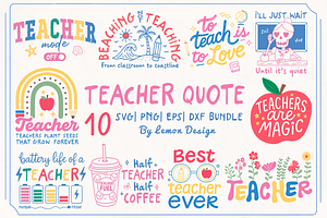 Teacher SVG Design Bundle, a Seasonal Illustration by LemonDesign