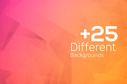 +25 Polygon Colorful Backgrounds v2, a Background Graphic by BIBIART (Thumbnail 4 of 8)