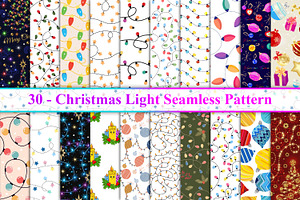Christmas Light Seamless Pattern, a Pattern Graphic by Digital Studio
