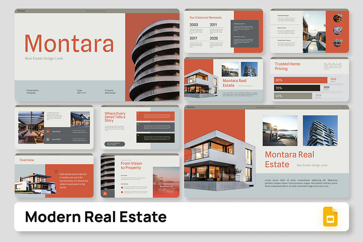 Modern Real Estate Google Slides, a Presentation Template by Premast (Photo 1 of 4)