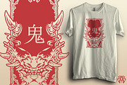 Oni ghost japanese style frame, an Object Graphic by Krizvector Artwork Shop (Thumbnail 4 of 4)