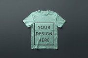 T-Shirt Mockup - Mint Green Edition, a Shirt Mockup by ForhadGFX (Thumbnail 4 of 12)