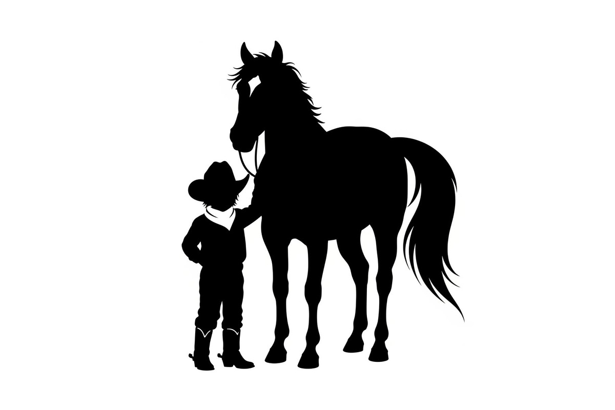 Western Cowboy Horse Silhouette Bund, an Illustration by Designs_River (Photo 31 of 51)