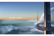 Vector Futuristic Landscape Set, a Technology Illustration by Zonda (Thumbnail 11 of 12)
