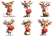 Valentine Cute Deer Clipart, an Illustration by Dream Creation (Thumbnail 4 of 6)