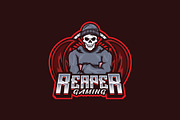 Grim Reaper Mascot logo Template, a Branding & Logo Template by HasnainGFX (Thumbnail 3 of 3)