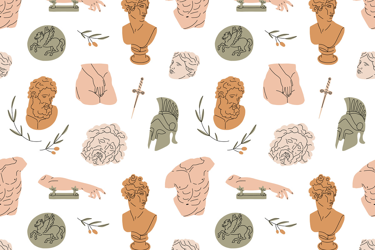 Ancient Greek seamless pattern, a Pattern Graphic by Good Studio (Photo 2 of 4)