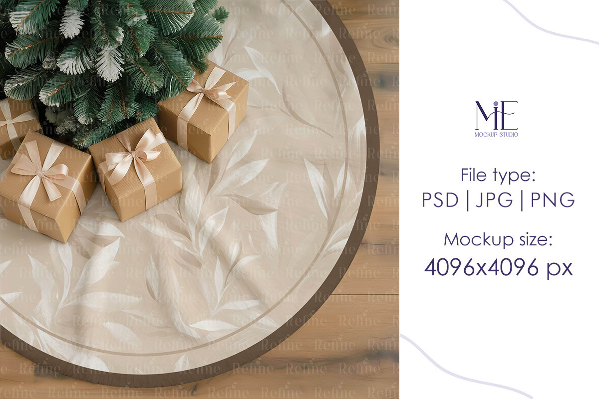 Christmas Tree Skirt Mockup, a Household Mockup by Mie Mockup Studio (Photo 3 of 8)