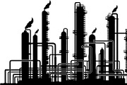 Industrial Factory Silhouette Bundle, an Illustration by Designs_River (Thumbnail 7 of 45)
