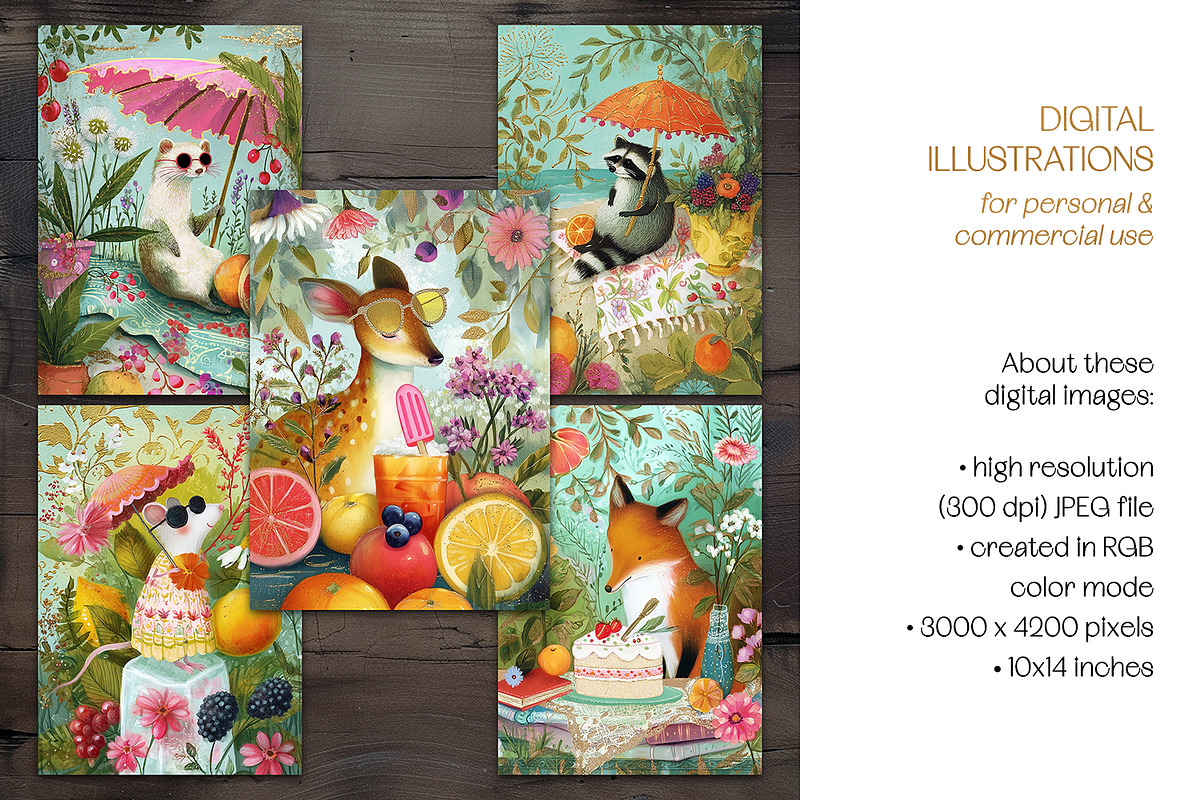 Relaxed Summer Days Postcards, an Animal Illustration by The Dutch Lady Designs (Photo 6 of 7)