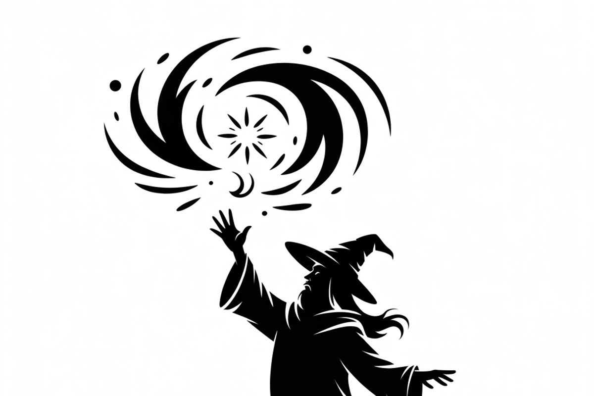 silhouette a mysterious wizard, an Illustration by Amazin_art (Photo 3 of 19)