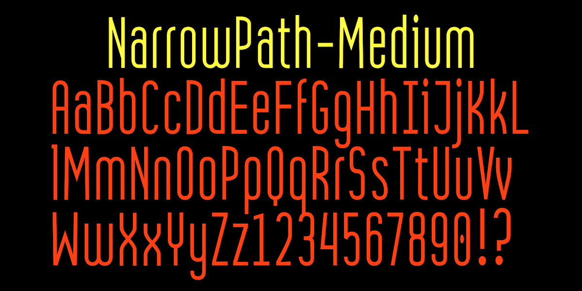 NarrowPath, a Sans Serif Font by Ingrimayne Type (Photo 7 of 8)