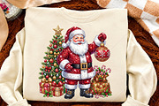 Rhinestone Santa Claus Christmas PNG, a Seasonal Illustration by Canvas Craft (Thumbnail 4 of 6)